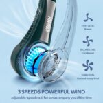 Portable Neck Fan, Hands Free Bladeless Fan, 360° Cooling Personal Fan,Wearable ... - Image 4