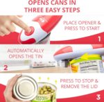 Kitchen Mama Auto Electric Can Opener, Red | Automatic, Hands Free, Smooth Edge,... - Image 3