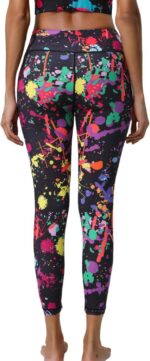 Yoga Pants Floral Print High Waisted Leggings for Women Stretch Activewear Worko... - Image 3