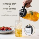 2 Quart Glass Pitcher with Lid - Airtight & Leakproof Mason Jar Pitcher with Fil... - Image 4
