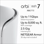 NETGEAR Orbi 770 Series Tri-Band WiFi 7 Mesh Network System (RBE773) - Router + ... - Image 3