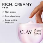 Olay Super Serum Body Cream for Dry Skin, 24hr Long Lasting Hydration, 5+ Ingred... - Image 7