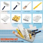 Paint Roller Set - Foam Roller,Angled Paint Brush, Paint Frame, Paint Tray, Mini... - Image 3