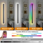 2 Pack Outdoor RGB Long Wall Lights, 31.4inch Wall Lights RGB/Warm/White Dimmabl... - Image 3