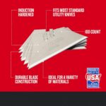 CRAFTSMAN Utility Knife Blades, 100 Pack, for Drywall, Leather, Rubber and More ... - Image 3