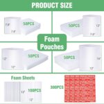 600Pcs Dish Packing Supplies for Moving, 300 Cushion Foam Wrap Pouches & Sheets ... - Image 3
