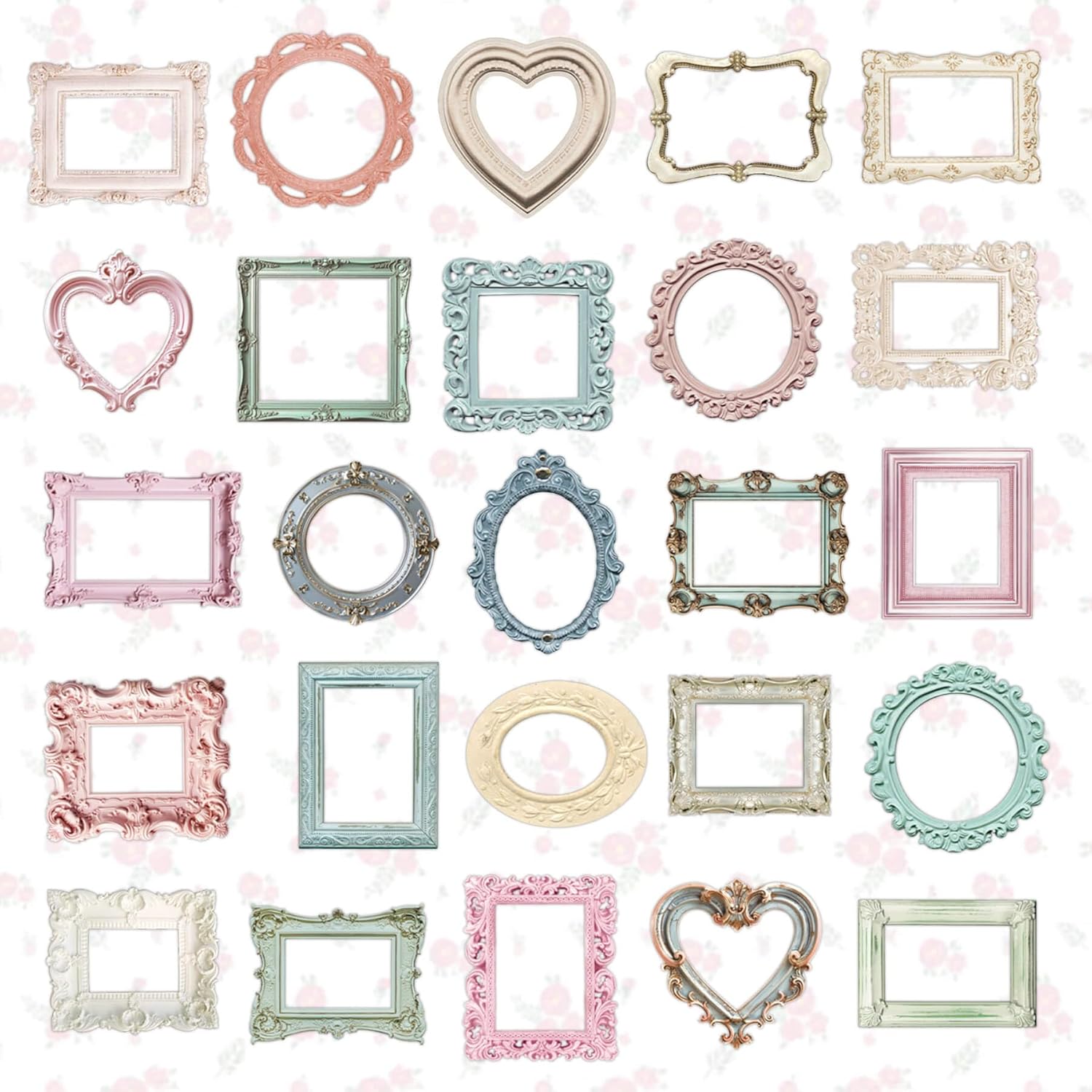 100 Pcs Vintage Frame Decorative Stickers - Scrapbooking Supplies for Planners, ... - Image 7
