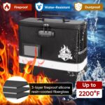 BALEINE Fireproof Document Box with Lock, Portable Fireproof Document Bag Waterp... - Image 6