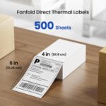 4x6 Direct Thermal Shipping Labels, Pack of 500, Perforated Fanfold, Commercial ... - Image 3