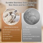 Stainless Steel Litter Box with High Sided, Metal Cat Litter Box, Odor-Free, Non... - Image 5