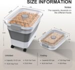 Dog Food Storage Container, 15-23 Lbs Collapsible Dog Food Container with Transp... - Image 3