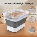 Dog Food Storage Container, 15-23 Lbs Collapsible Dog Food Container with Transp... - Image 5