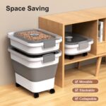 Dog Food Storage Container, 15-23 Lbs Collapsible Dog Food Container with Transp... - Image 6