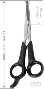 Chibuy Professional Pet Grooming Scissors with Round Tip Stainless Steel Dog Eye... - Image 5