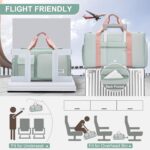 Small Gym Bag for Women, Travel Duffle Bag Carry On Weekender Bag with Shoe Comp... - Image 5
