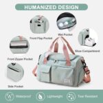 Small Gym Bag for Women, Travel Duffle Bag Carry On Weekender Bag with Shoe Comp... - Image 6
