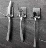 No-Drill Stainless Steel Razor Holder Adhesive Wall-Mounted Shaving Organizer Pl... - Image 3