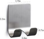 No-Drill Stainless Steel Razor Holder Adhesive Wall-Mounted Shaving Organizer Pl... - Image 5