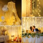Minetom Curtain Lights, 300 LED Dimmable Fairy Lights Twinkle Lights with Remote... - Image 8