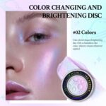 HOSAILY Chameleon Face Highlighter Palette, Multichrome Glitter Shimmer Highligh... - Image 3
