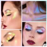 HOSAILY Chameleon Face Highlighter Palette, Multichrome Glitter Shimmer Highligh... - Image 7