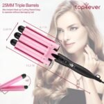TOP4EVER 3 Barrel Curling Iron, 1 inch Crimper Hair Tool,Crimping Waver for Wome... - Image 3