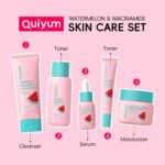 QUIYUM Watermelon Niacinamide Skin Care Set, Skincare for Teens Girls 5 Pcs | Gi... - Image 7