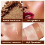 LANGMANNI 5 Color Face Highlighter Powder Palette, Illuminator Makeup | Silky sh... - Image 5