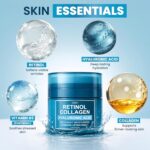 Retinol Cream for Face - Anti-Aging Moisturizer Wrinkle Cream with Collagen & Hy... - Image 4