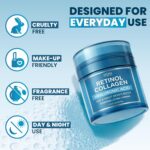 Retinol Cream for Face - Anti-Aging Moisturizer Wrinkle Cream with Collagen & Hy... - Image 8