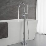Freestanding Tub Filler Bathtub Faucet Chrome Single Handle Floor Mounted Faucet... - Image 4