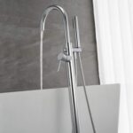 Freestanding Tub Filler Bathtub Faucet Chrome Single Handle Floor Mounted Faucet... - Image 6