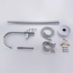 Freestanding Tub Filler Bathtub Faucet Chrome Single Handle Floor Mounted Faucet... - Image 8