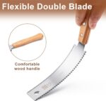 Japanese Hand Saw, 6 Inch Pull Saw with Double Edges of 11/17 TPI | SK5 Flexible... - Image 4