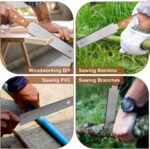 Japanese Hand Saw, 6 Inch Pull Saw with Double Edges of 11/17 TPI | SK5 Flexible... - Image 7