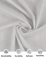 HOTGODEN Light Weight 100% Cotton Muslin Fabric: 59 inch x 2,5,10 Yards Bleached... - Image 3
