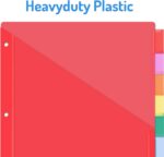 Forvencer 8 Count Dividers with Two Pockets, 8 tabs Binder Dividers for 3 Ring B... - Image 3