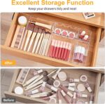 SMARTAKE 13-Piece Drawer Organizers with Non-Slip Silicone Pads, 5-Size Desk Bat... - Image 5