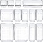 SMARTAKE 13-Piece Drawer Organizers with Non-Slip Silicone Pads, 5-Size Desk Bat... - Image 10