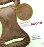 Benebone Dental Durable Dog Chew Toy for Aggressive Chewers, Real Bacon, Made in... - Image 3