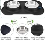 AsFrost Dog Food Bowls Stainless Steel & Water Dish with No-Spill and Non-Skid, ... - Image 3