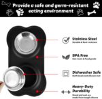AsFrost Dog Food Bowls Stainless Steel & Water Dish with No-Spill and Non-Skid, ... - Image 5