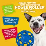 JW Pet Hol-ee Roller Dog Toy Puzzle Ball, Natural Rubber, Small (3 Inch Diameter... - Image 4