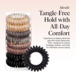 Kitsch Spiral Hair Ties for Women – Coiled Plastic Hair Ties No Damage, Ponytail... - Image 3