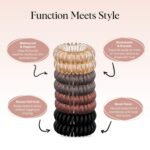 Kitsch Spiral Hair Ties for Women – Coiled Plastic Hair Ties No Damage, Ponytail... - Image 5