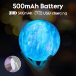 BRIGHTWORLD Moon Lamp Galaxy Lamp 5.9 inch 16 Colors LED 3D Moon Light, Remote &... - Image 3