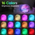 BRIGHTWORLD Moon Lamp Galaxy Lamp 5.9 inch 16 Colors LED 3D Moon Light, Remote &... - Image 5