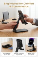 Phone Stand for Desk Cell Phone Holder Stands for iPhones, Black | Mini, Cute, P... - Image 6