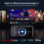 1500 ANSI Official Licensed Google TV Smart Projector, HAPPRUN 4K Full HD Home T... - Image 3