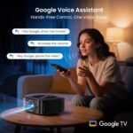 1500 ANSI Official Licensed Google TV Smart Projector, HAPPRUN 4K Full HD Home T... - Image 4